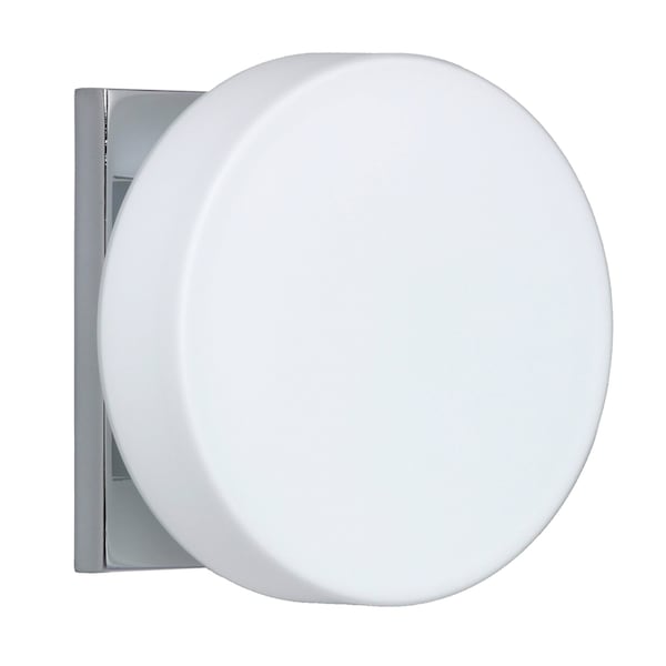 Besa Lighting Ciro Mini Sconce, Opal Matte, Chrome Finish, 1x5W LED 1WS-773807-LED-CR - main